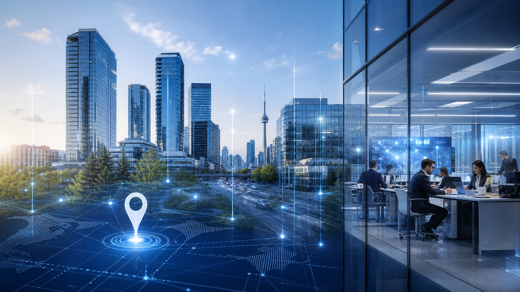 AI inspired technology location visual for Electronic Decisions